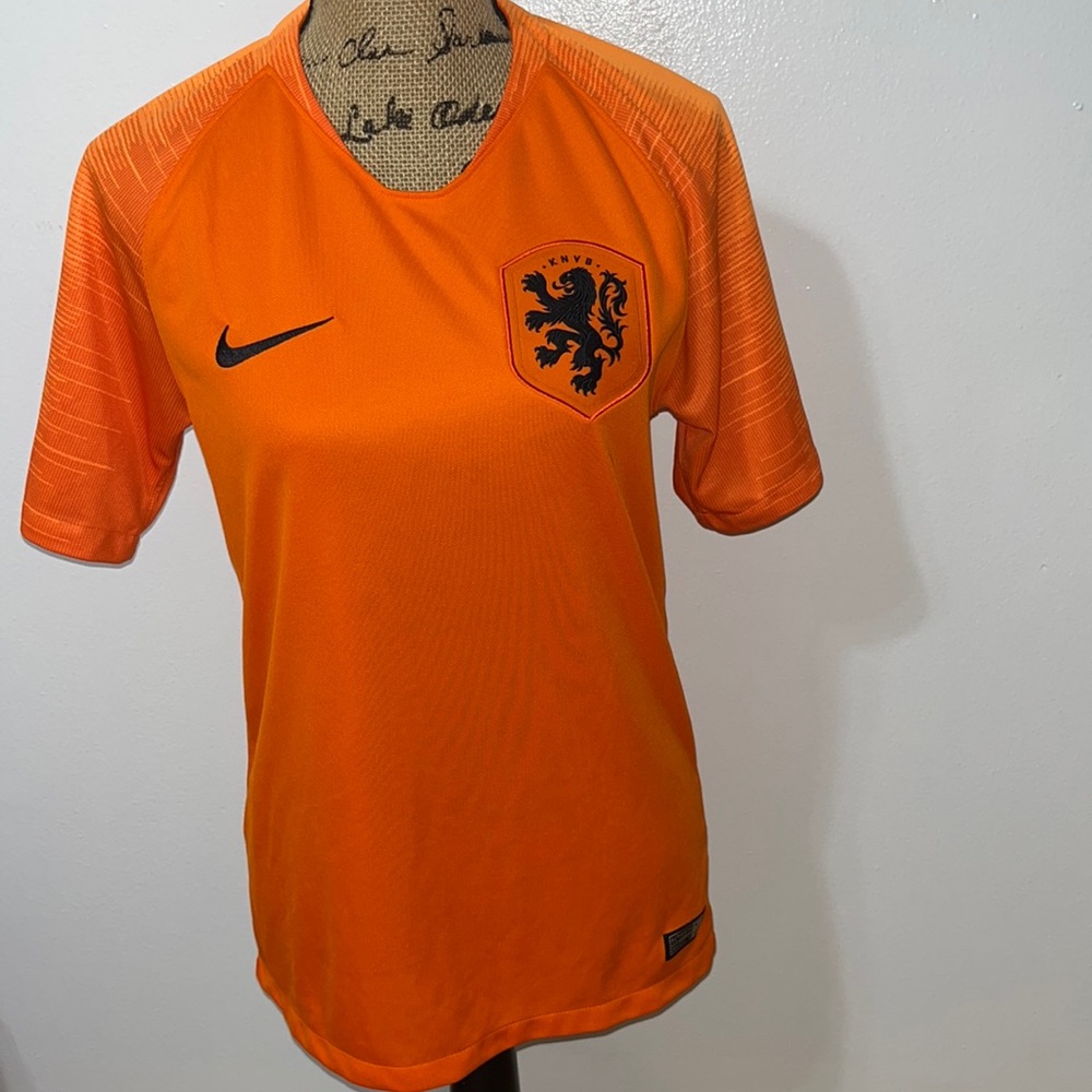 Authentic Nike Orange Netherlands National Soccer Jersey Small